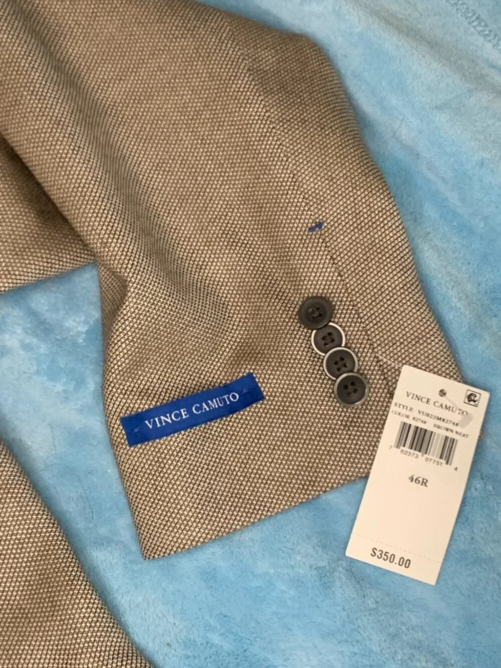 Vince Camuto Sportcoat Brown Neat Size 46R Brand New with Tags
